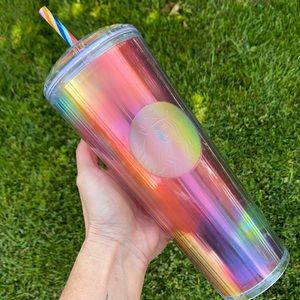 Starbucks rainbow tumbler summer 2021 dome lid